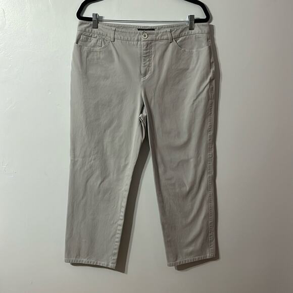 Peace of Cloth CASEY CROP JEAN - BLOSSOM TWILL in Frost (Light Grey) Size 14 - Picture 4 of 15